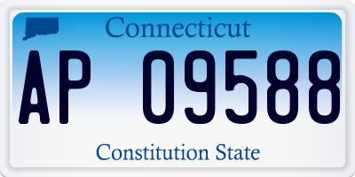 CT license plate AP09588