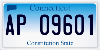 CT license plate AP09601