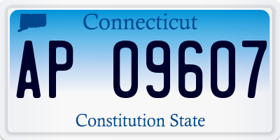 CT license plate AP09607