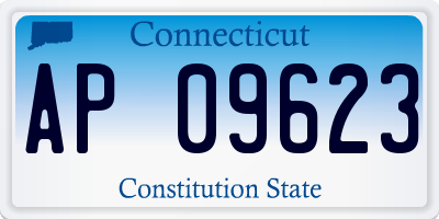 CT license plate AP09623
