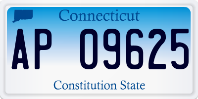 CT license plate AP09625