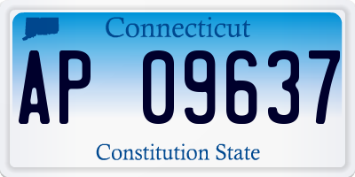 CT license plate AP09637