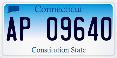 CT license plate AP09640