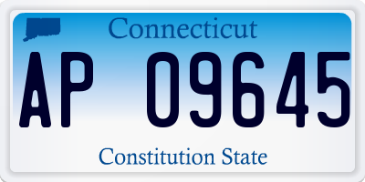CT license plate AP09645