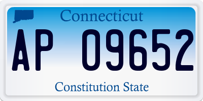 CT license plate AP09652