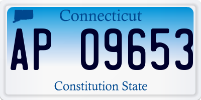 CT license plate AP09653
