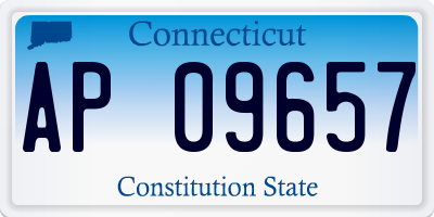CT license plate AP09657