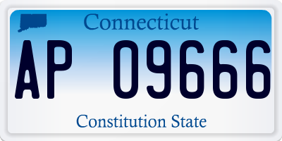 CT license plate AP09666