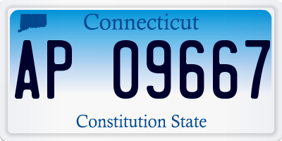 CT license plate AP09667
