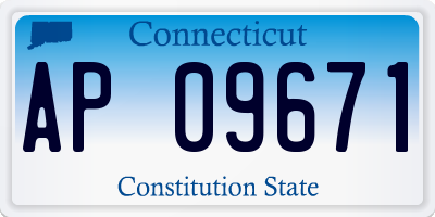 CT license plate AP09671