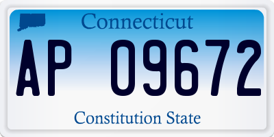 CT license plate AP09672