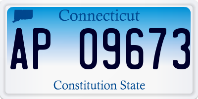 CT license plate AP09673