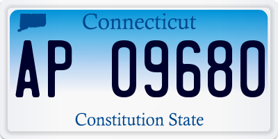 CT license plate AP09680