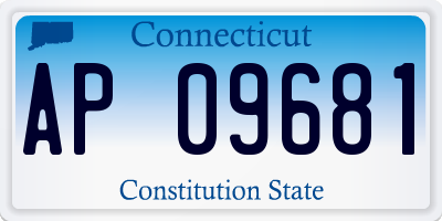CT license plate AP09681