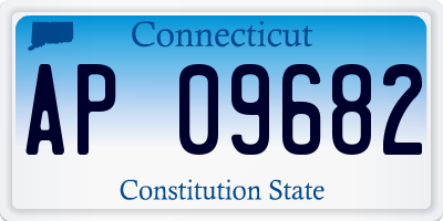 CT license plate AP09682