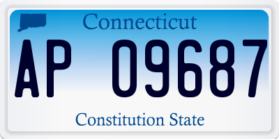 CT license plate AP09687