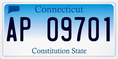 CT license plate AP09701