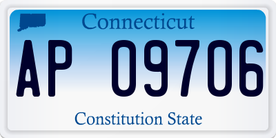 CT license plate AP09706