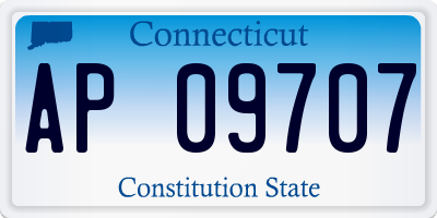 CT license plate AP09707