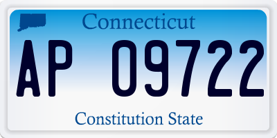 CT license plate AP09722