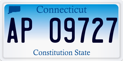 CT license plate AP09727