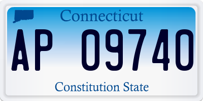 CT license plate AP09740