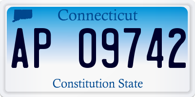 CT license plate AP09742