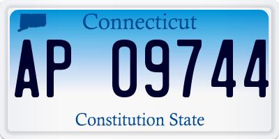CT license plate AP09744