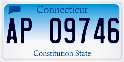CT license plate AP09746