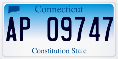 CT license plate AP09747