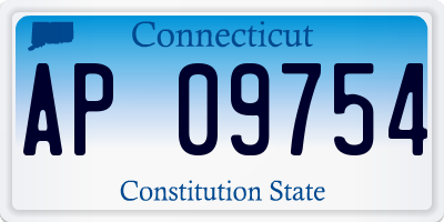CT license plate AP09754