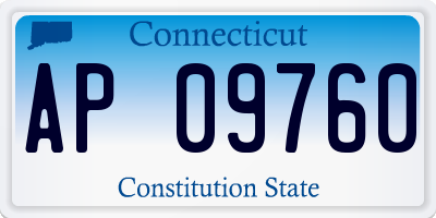 CT license plate AP09760