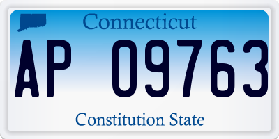 CT license plate AP09763