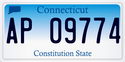 CT license plate AP09774