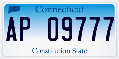 CT license plate AP09777