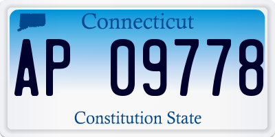 CT license plate AP09778