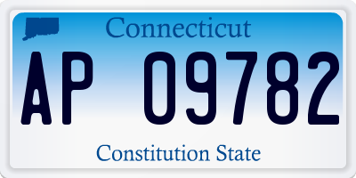 CT license plate AP09782
