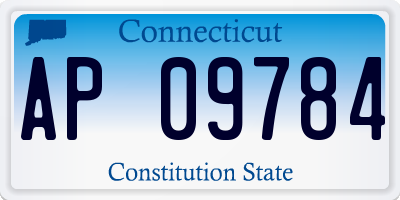 CT license plate AP09784