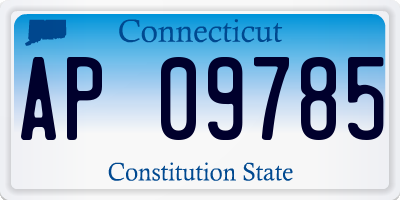 CT license plate AP09785