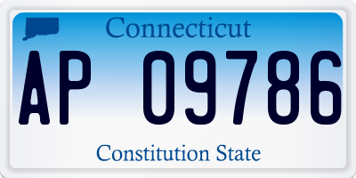 CT license plate AP09786