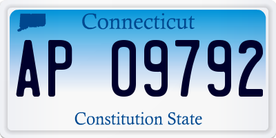 CT license plate AP09792