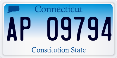 CT license plate AP09794