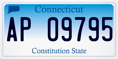 CT license plate AP09795