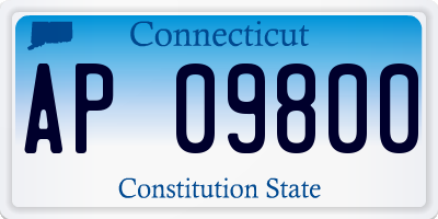 CT license plate AP09800