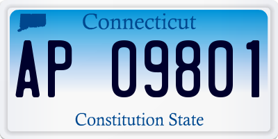 CT license plate AP09801