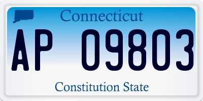 CT license plate AP09803