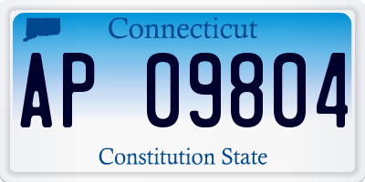 CT license plate AP09804