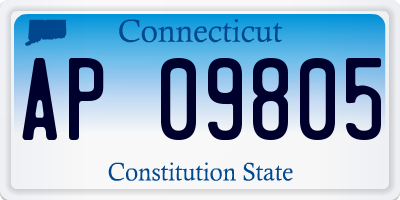 CT license plate AP09805