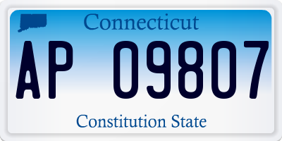 CT license plate AP09807