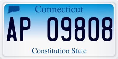CT license plate AP09808